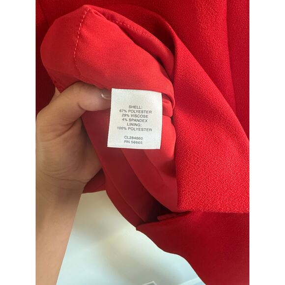 CLASSIQUES ENTIER bright cherry red sleeveless sheath knee length dress - Picture 8 of 8